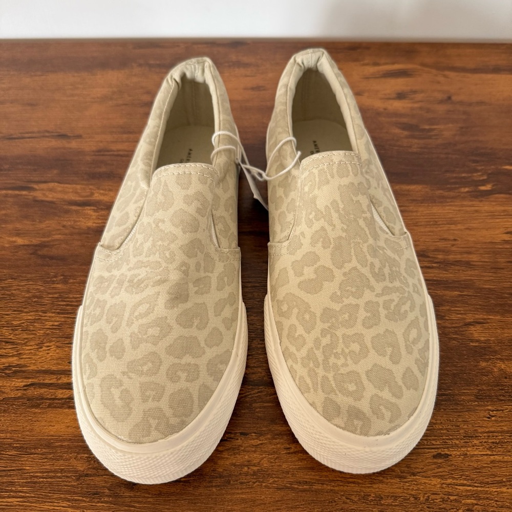 American Eagle Leopard Slip-on Sneakers, size 7